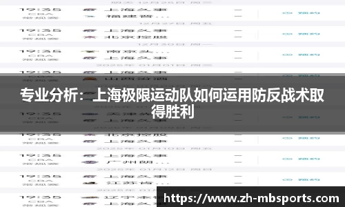 专业分析：上海极限运动队如何运用防反战术取得胜利